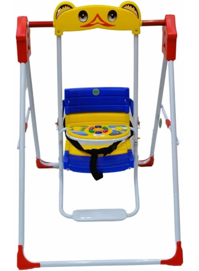 أرجوحة أطفال مزودة بموسيقى وحزام أمان ثلاثي - Image 2